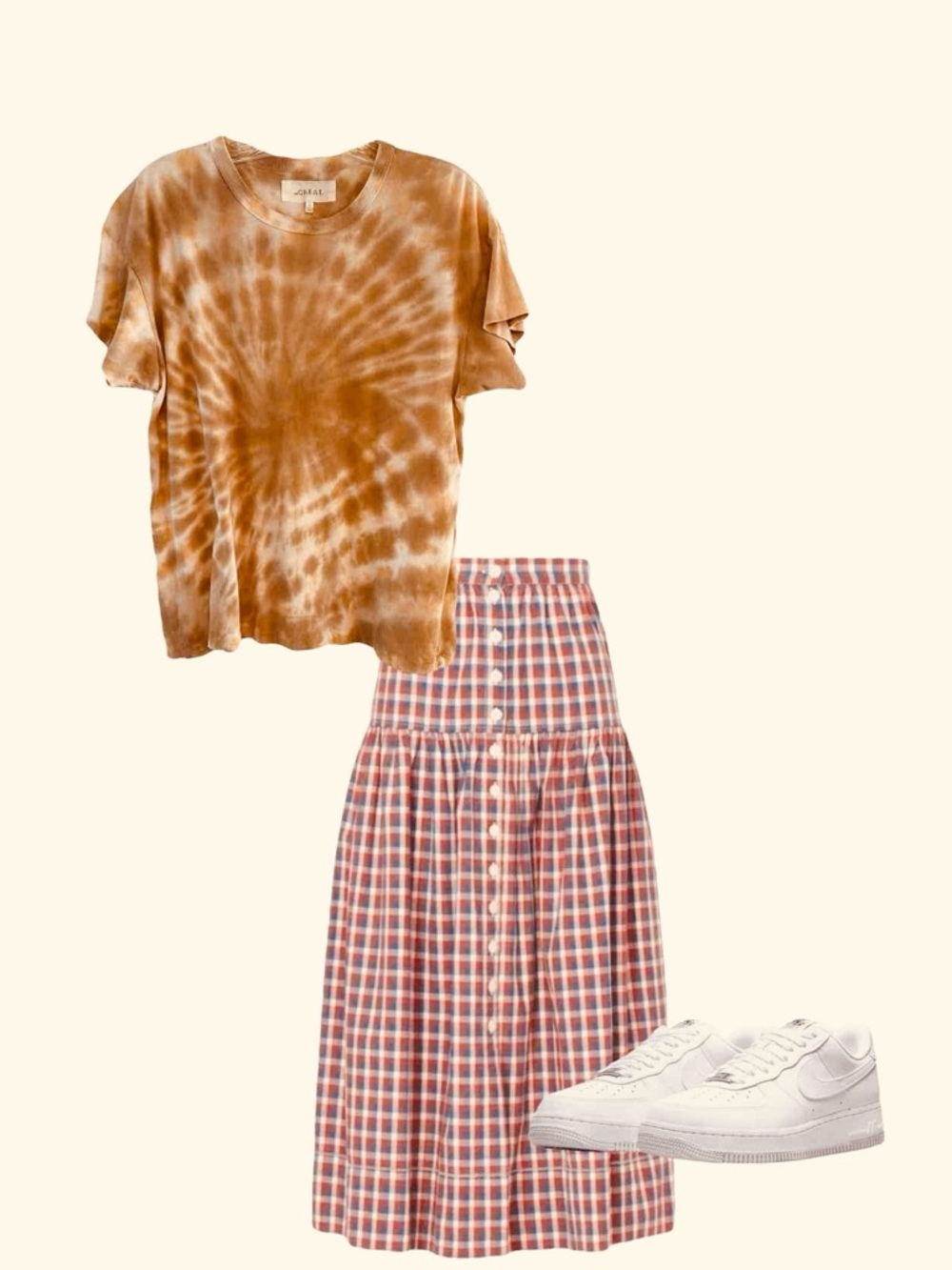 THE GREAT Hand-dyed tie-dye tee